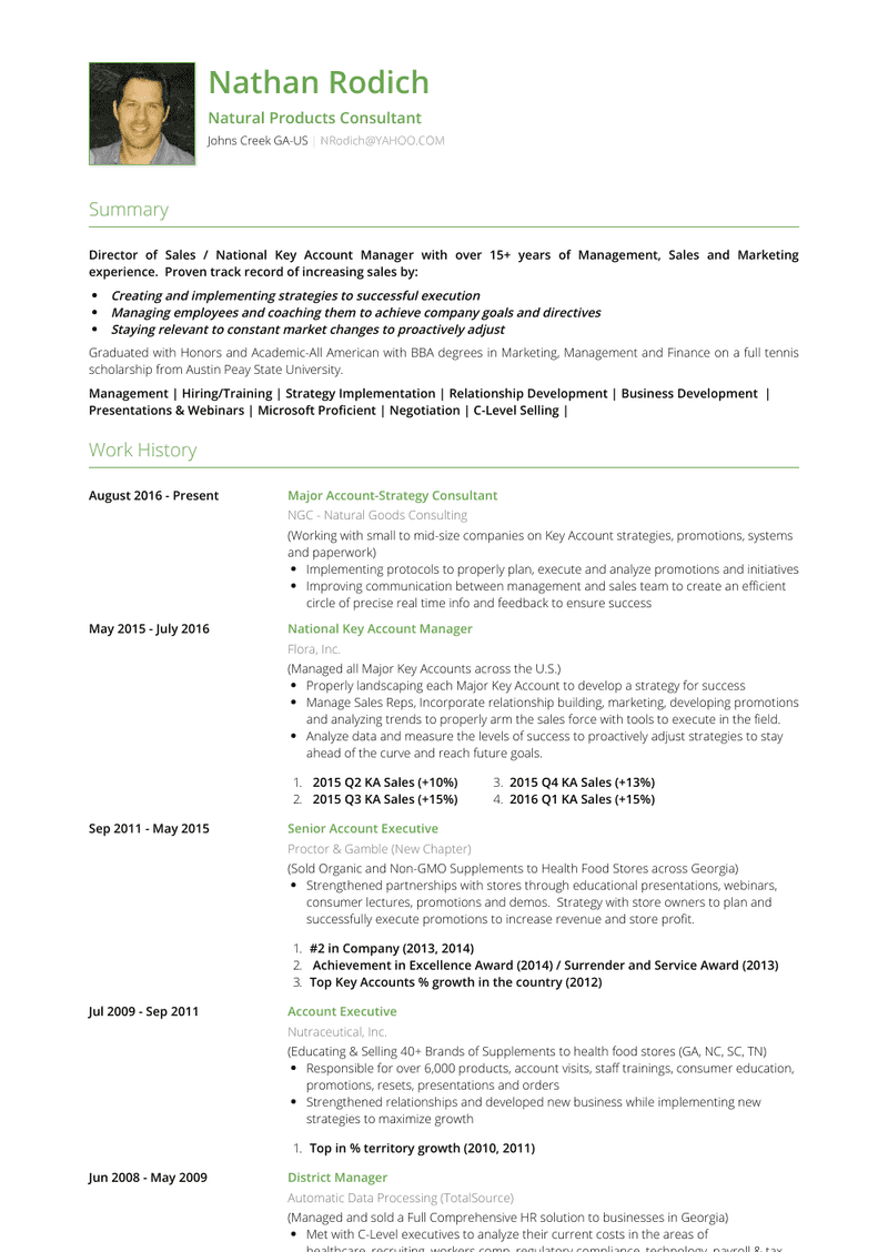 Senior Account Executive Resume Sample and Template