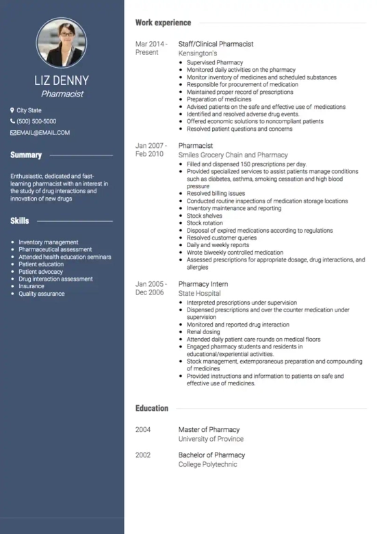 objective statement pharmacy resume