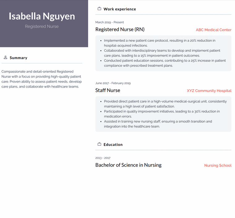 Visual Resume Template - Nevis