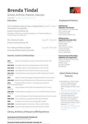 Visiting Lecturer, Department Of History & Honors College Resume Sample and Template