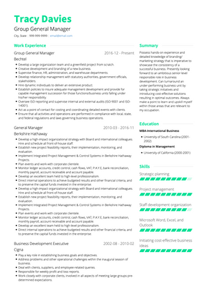 General Manager CV Example and Template