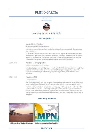 Assistant To The President Resume Sample and Template