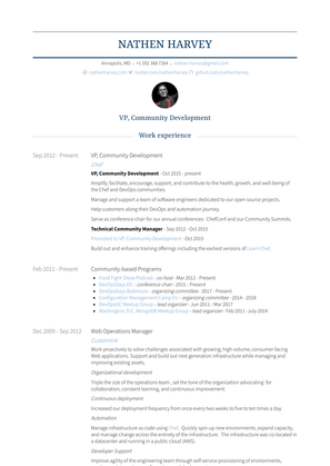 Technical Community Manager Resume Sample and Template