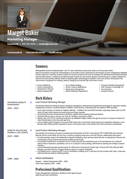 Online CV Template and Example - About by VisualCV	