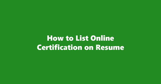 online certification on resume banner image