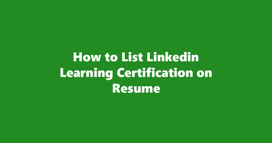 linkedin learning certification on resume banner image
