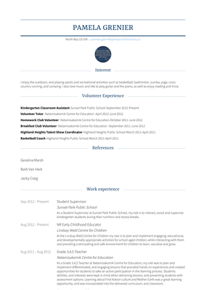Student Supervisor Resume Sample and Template