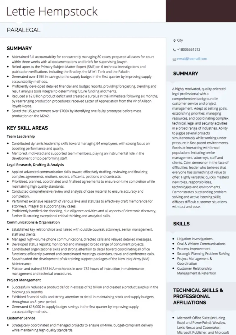 professional finnish resume example