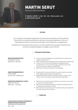 Director Administrativo Resume Sample and Template