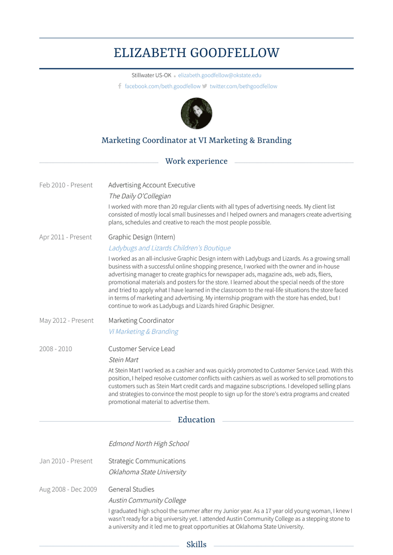 Advertising Account Executive Resume Sample and Template