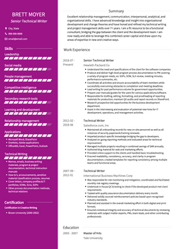 Technical Writer Resume Sample and Template