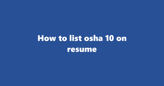 osha 30 on resume banner image