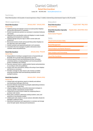 Retail Merchandiser Resume Sample and Template