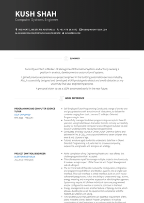 Programming And Computer Science Tutor Resume Sample and Template