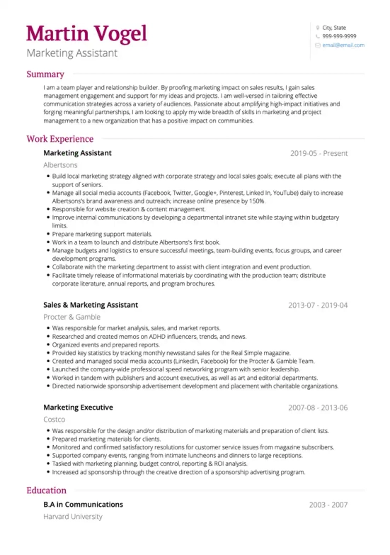 content management resume skills