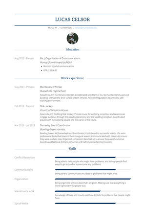 Maintenance Worker Resume Sample and Template