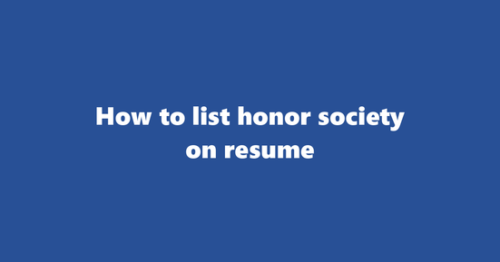 honor society on resume banner image