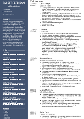 Case Manager Resume Sample and Template