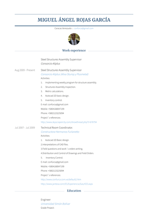 Steel Structures Assembly Supervisor Resume Sample and Template