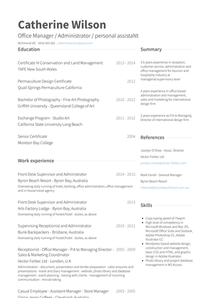 Front Desk Supervisor And Administrator Resume Sample and Template