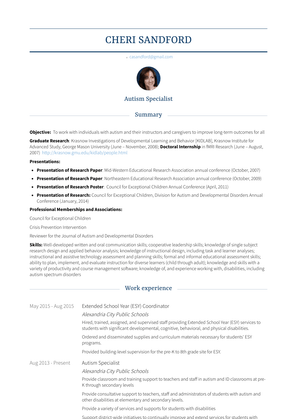 Special Education Teacher Resume Sample and Template