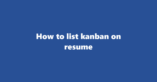 kanban on resume banner image