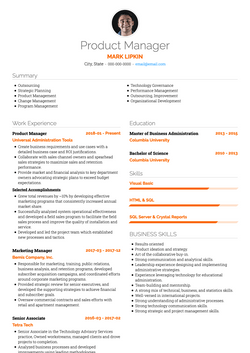 Professional Resume Template and Example - Vida by VisualCV	