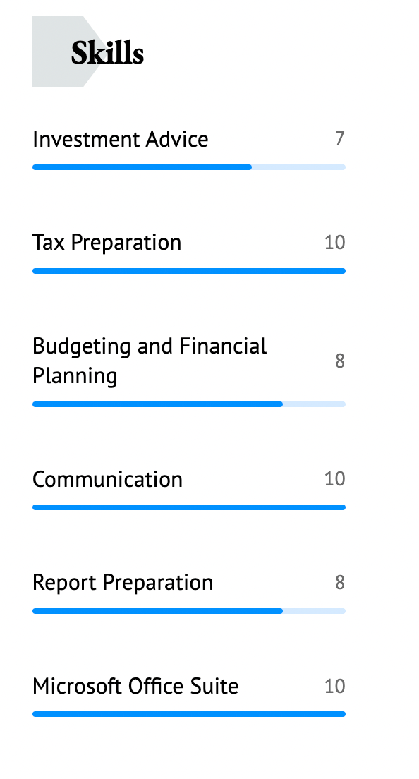 Staff Accountant Resume Skills Example