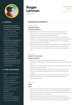 Denali CV Template Example by VisualCV