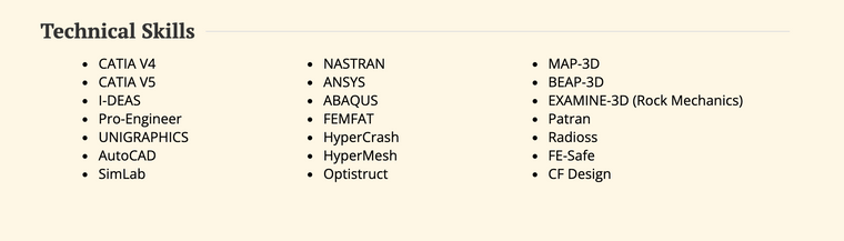 technical skills list examples