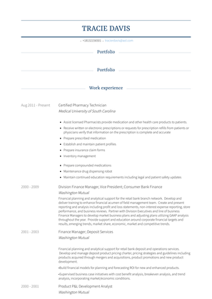 Certified Pharmacy Technician Resume Sample and Template