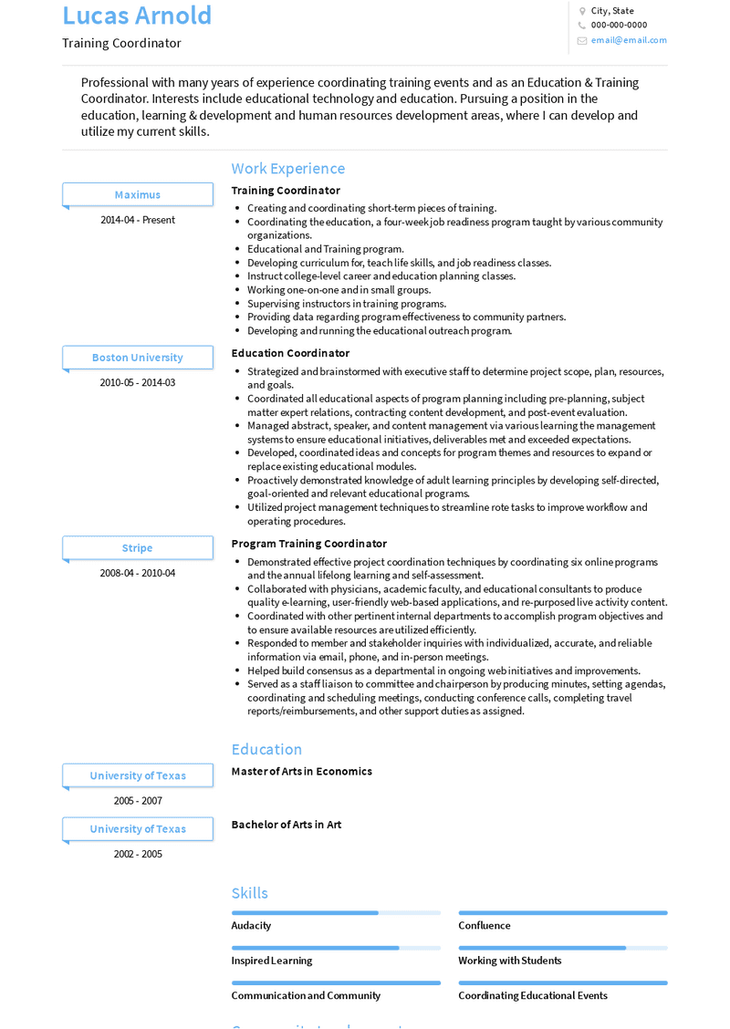 course work in resume