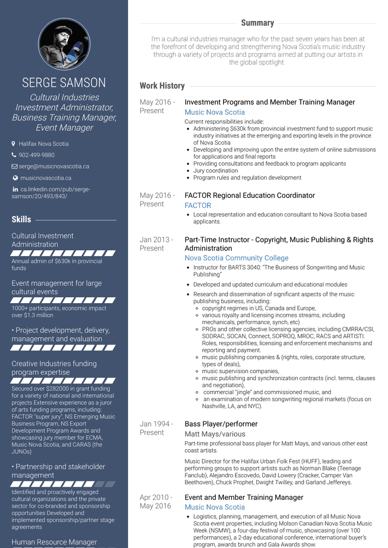 Event And Member Training Manager Resume Sample and Template