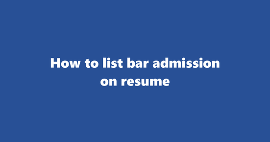 bar admission on resume banner image