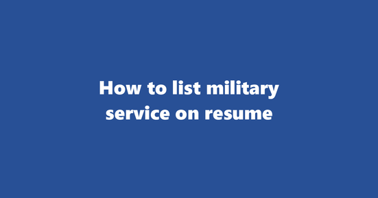 military service on resume banner image