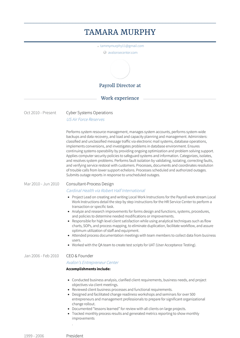 Cyber Systems Operations Resume Sample and Template