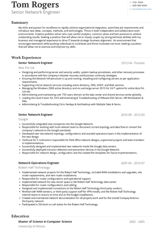 telecommunication resume skills examples