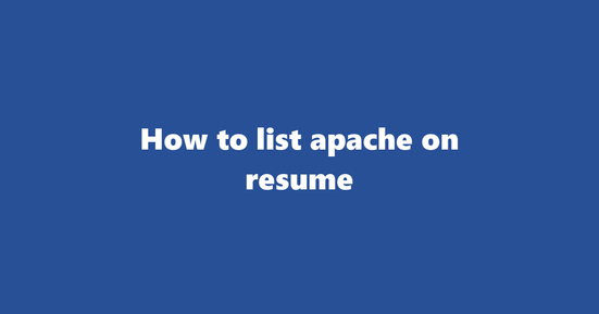 apache on resume banner image
