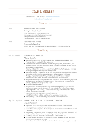Legal Assistant : Judgment Team Resume Sample and Template