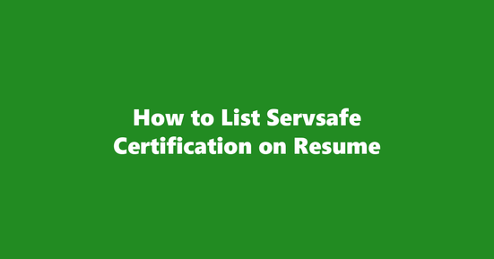 servsafe certification on resume banner image