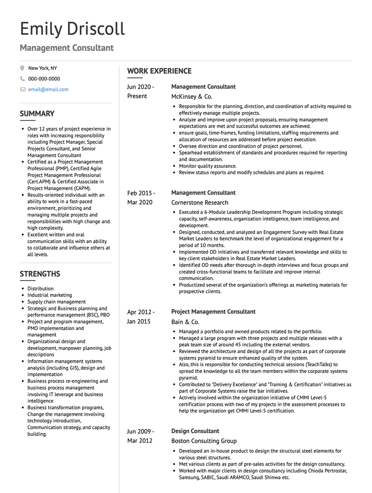 Corporate openoffice resume template example