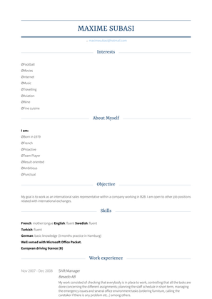 Shift Manager Resume Sample and Template