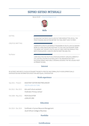 Assistant Editor And Freelancer Resume Sample and Template