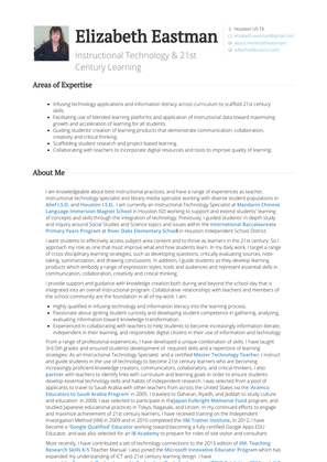 Instructional Technology Specialist Resume Sample and Template