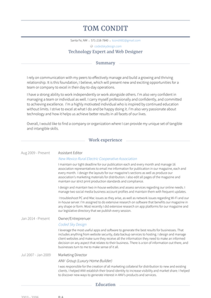 Assistant Editor Resume Sample and Template