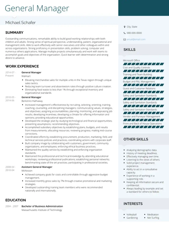 forecasting resume skills