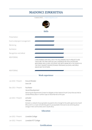 Ground Breaker Resume Sample and Template