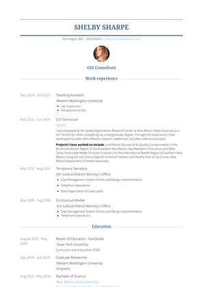 Gis Technician Resume Sample and Template