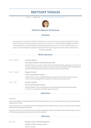 Assistant Teacher Resume Sample and Template