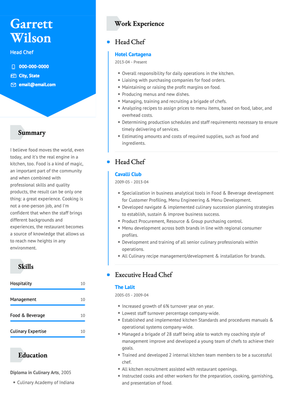 Baker CV Template and Example by VisualCV
